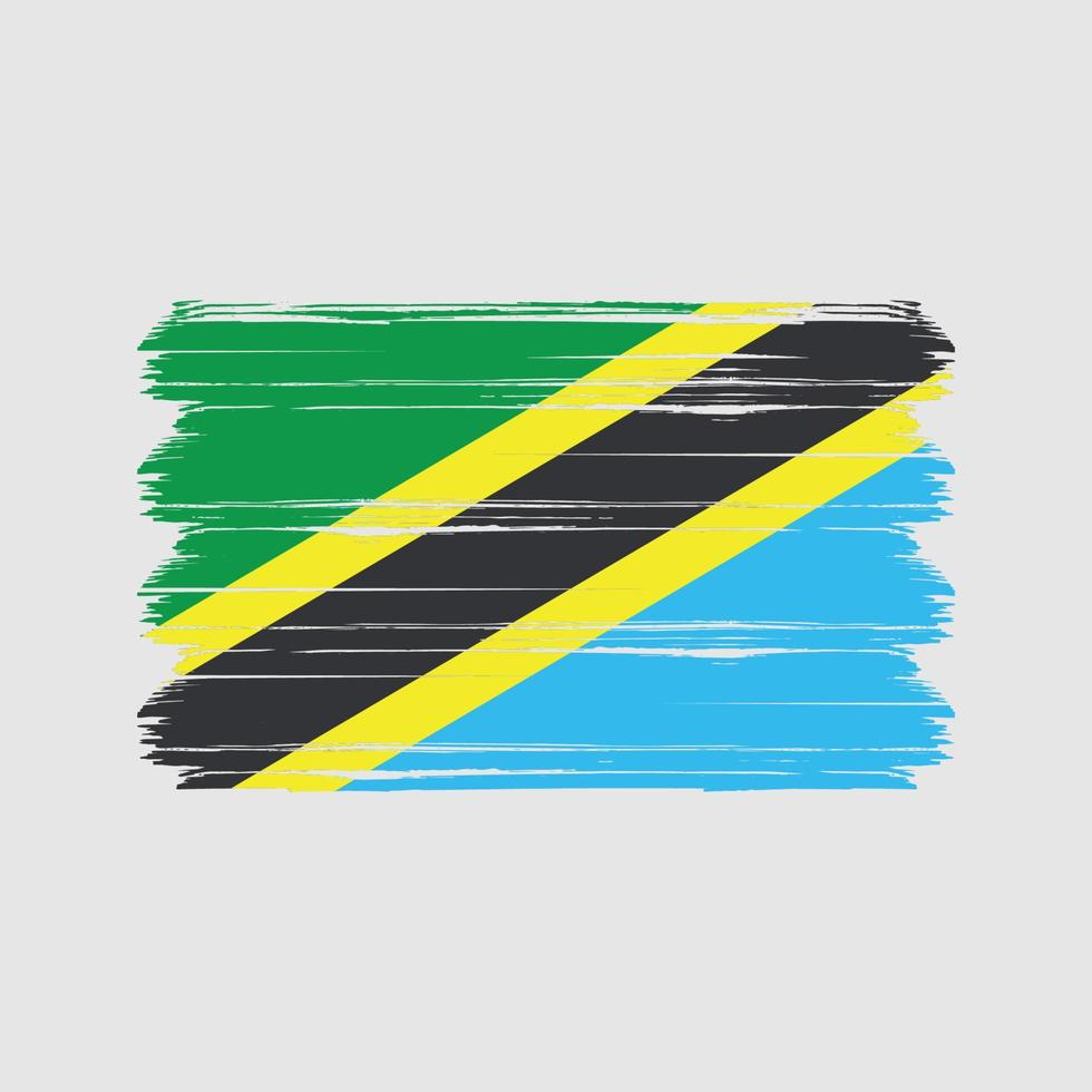 Tansania-Flaggenvektor. Nationalflagge vektor