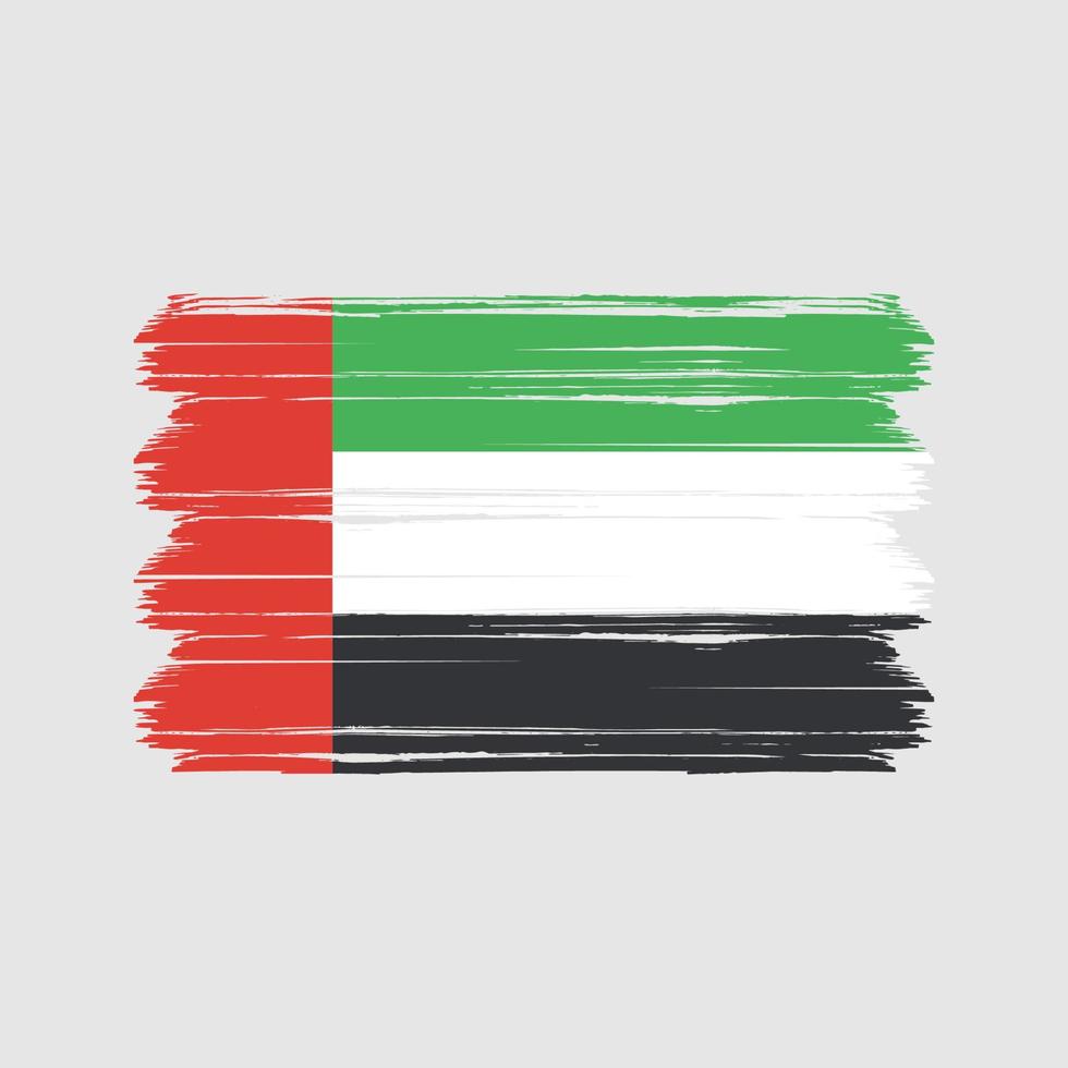 Flaggenvektor der Vereinigten Arabischen Emirate. Nationalflagge vektor