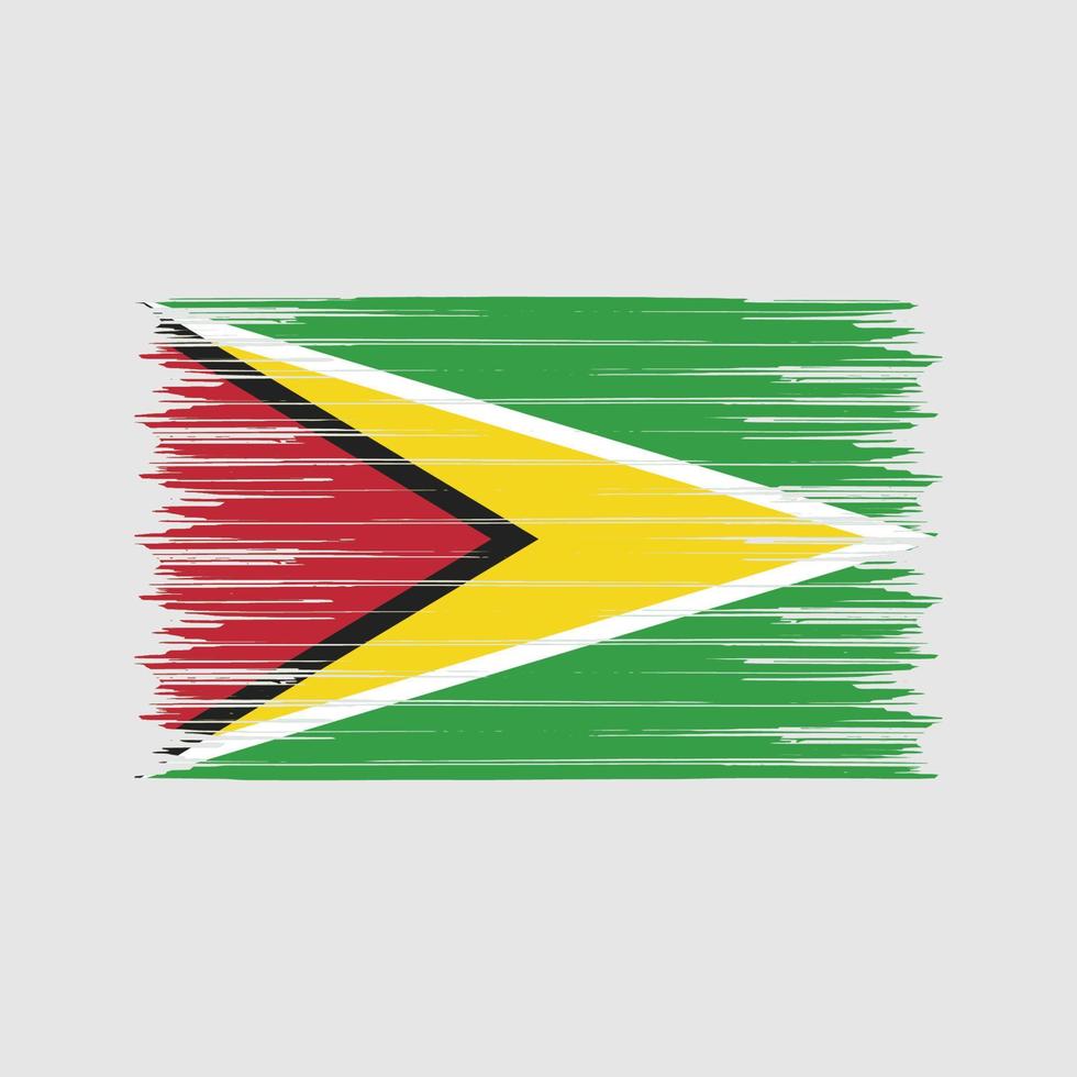 Bürste der Guyana-Flagge. Nationalflagge vektor