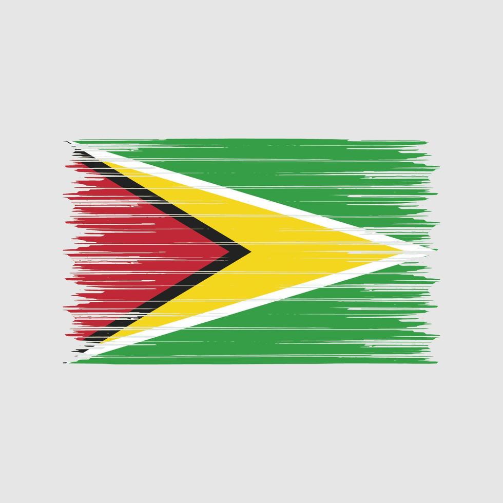 guyana flaggborste. National flagga vektor