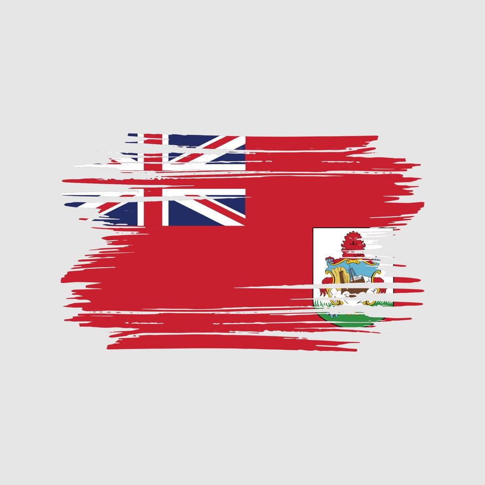 Pinselstriche der Bermuda-Flagge. Nationalflagge vektor