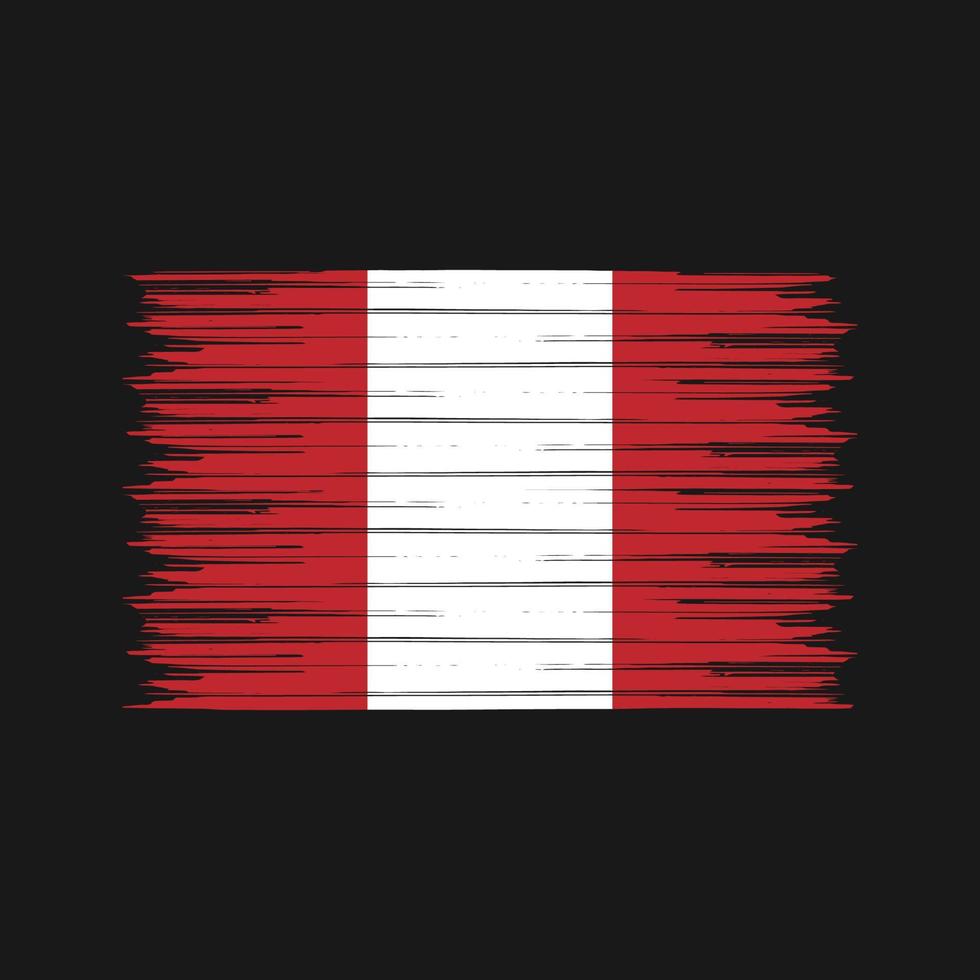 Peru-Flagge-Pinsel. Nationalflagge vektor