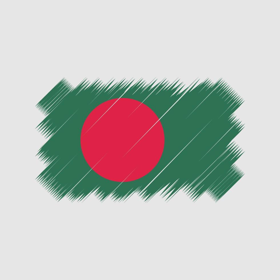 Pinselvektor der bangladeschischen Flagge. Nationalflagge vektor