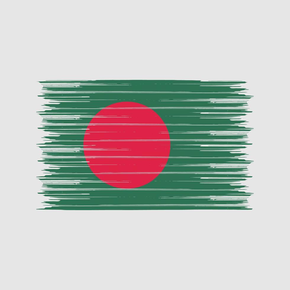 bangladesh flaggborste. National flagga vektor