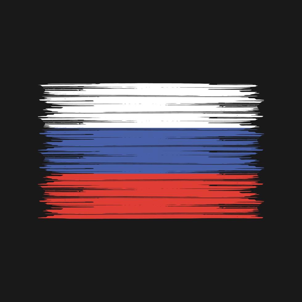 Pinsel mit russischer Flagge. Nationalflagge vektor