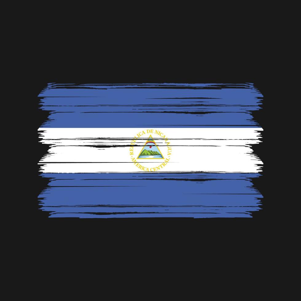 Nicaragua-Flaggenvektor. Nationalflagge vektor