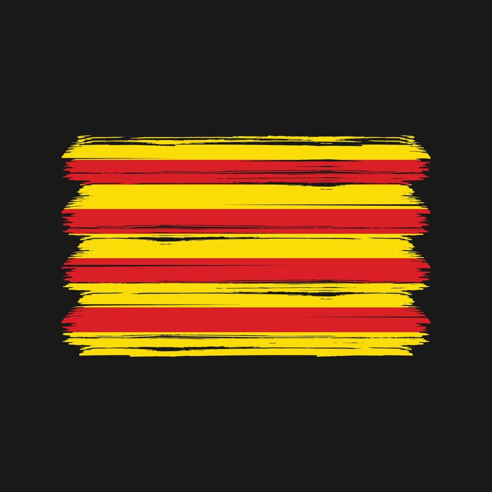 Kataloniens flagga vektor. National flagga vektor