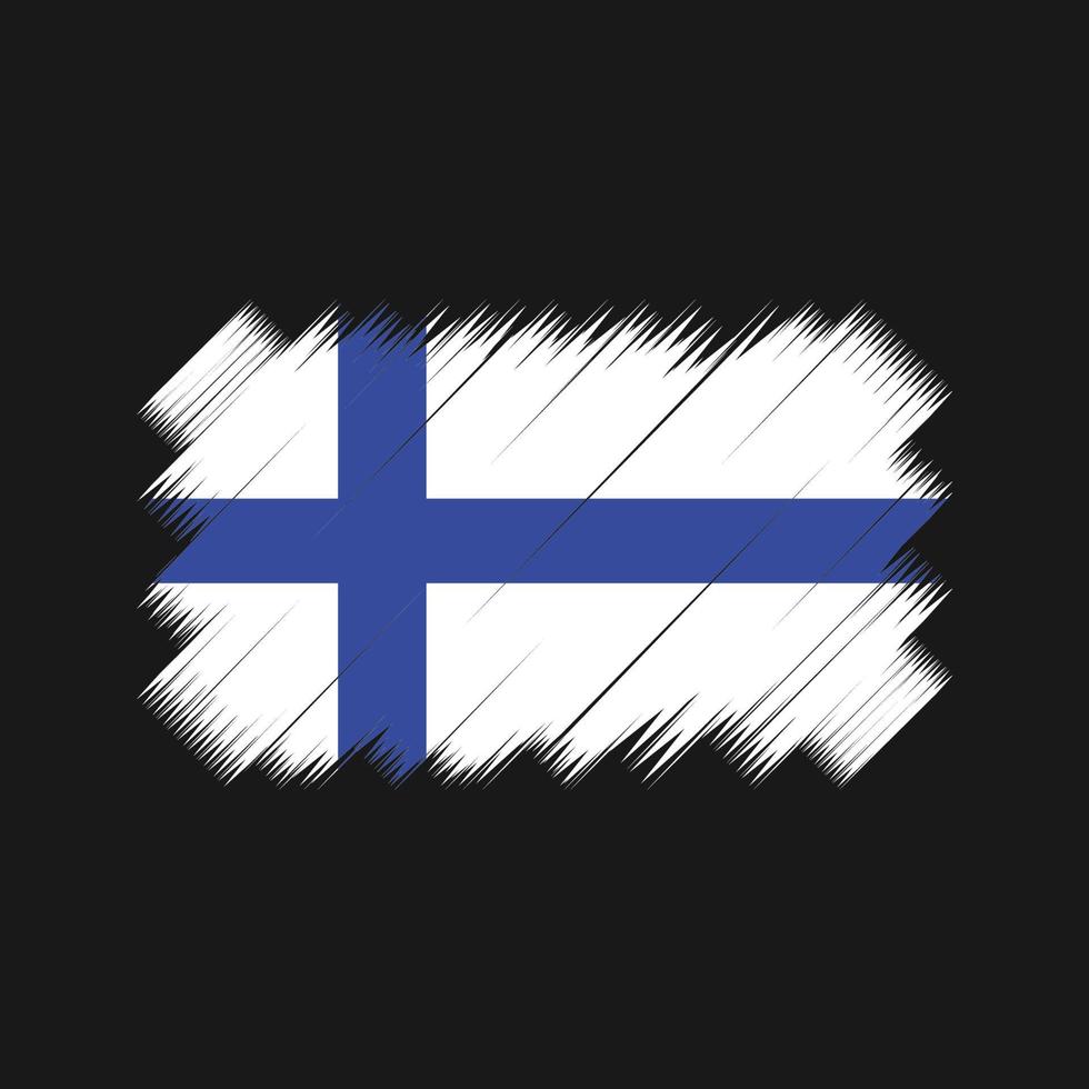 finland flagga borste vektor. National flagga vektor