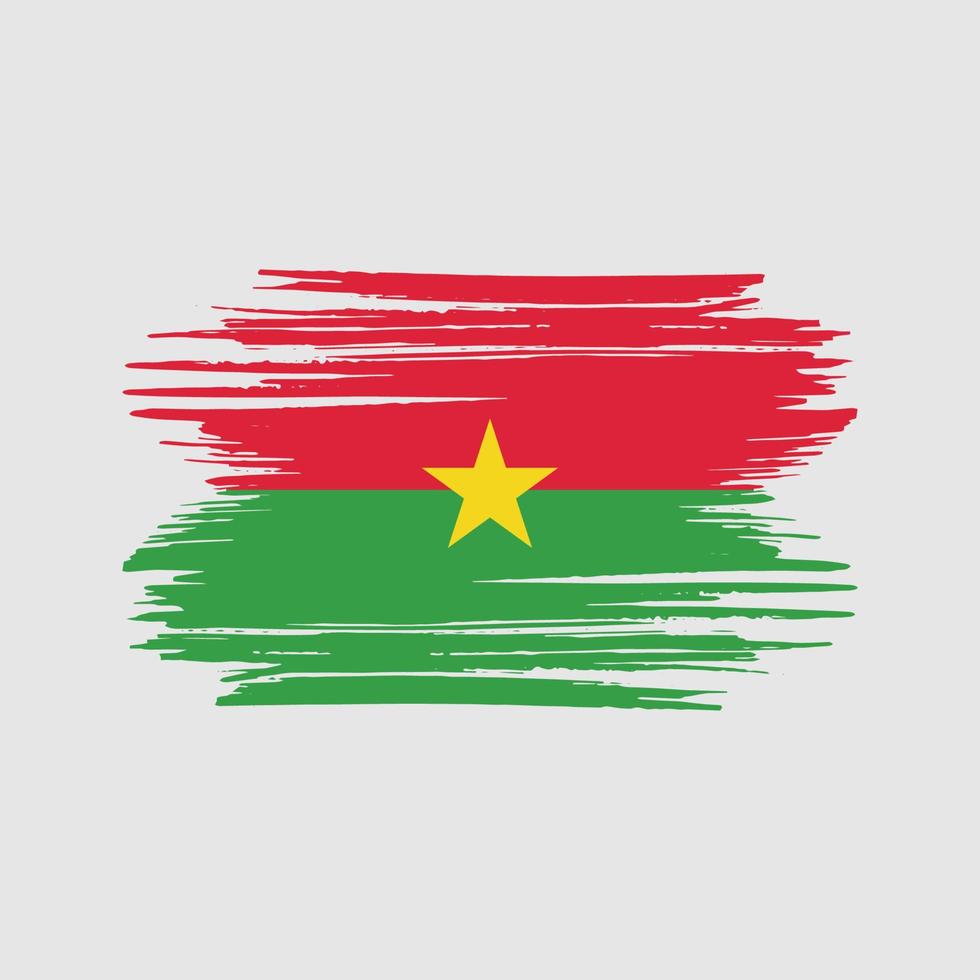 burkina faso flagga penseldrag. National flagga vektor