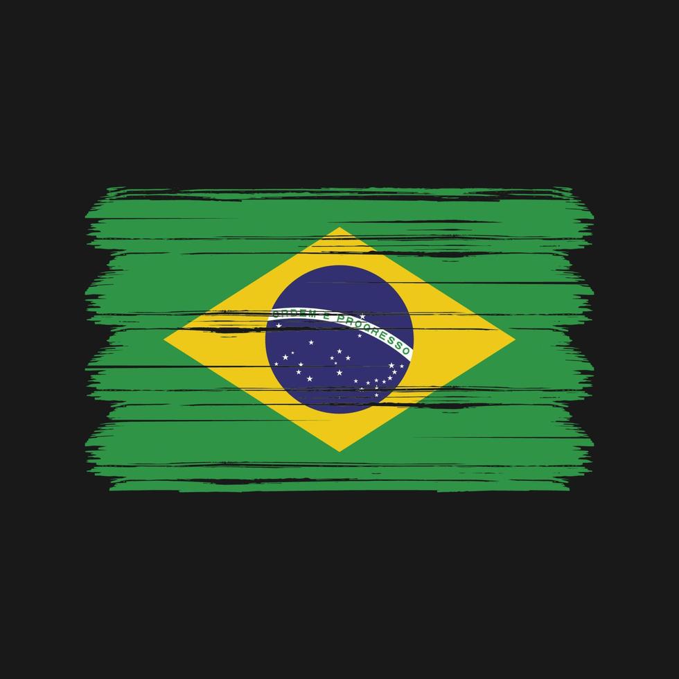 Brasilien flagga vektor. National flagga vektor