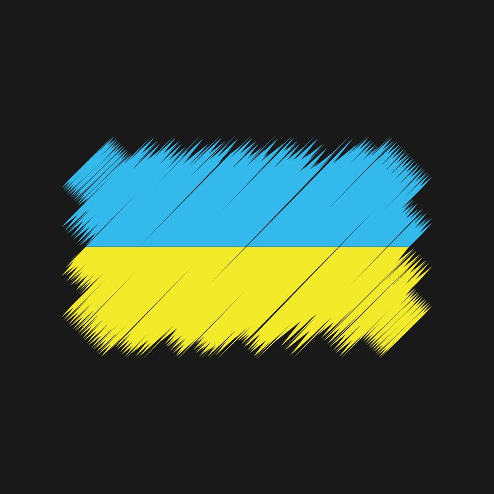 Pinselvektor der ukrainischen Flagge. Nationalflagge vektor