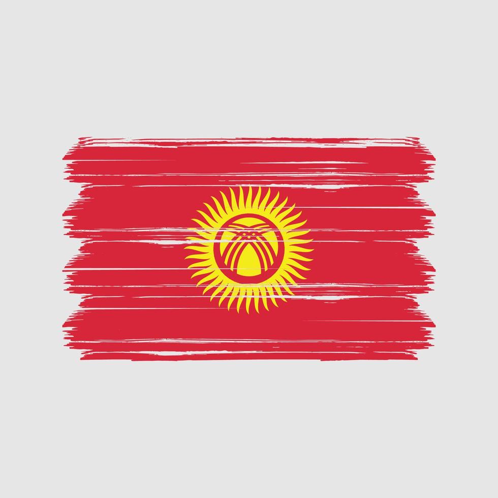 Kirgisistan-Flaggenvektor. Nationalflagge vektor