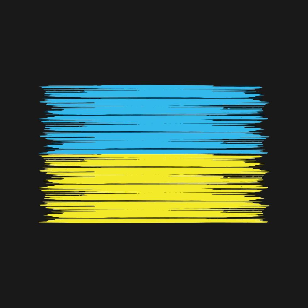 Bürste der ukrainischen Flagge. Nationalflagge vektor