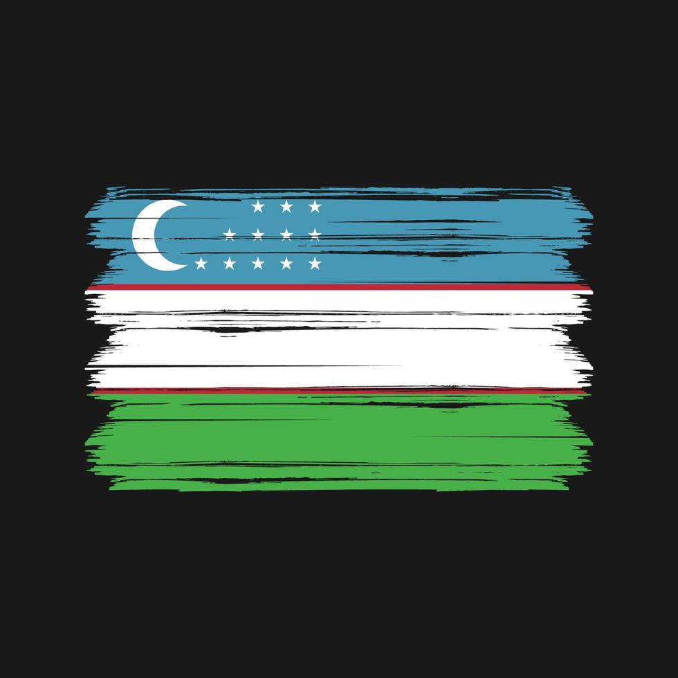 Usbekistan-Flaggenvektor. Nationalflagge vektor