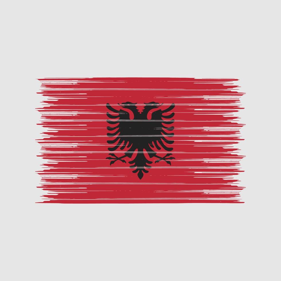 Albanien-Flagge-Pinsel. Nationalflagge vektor