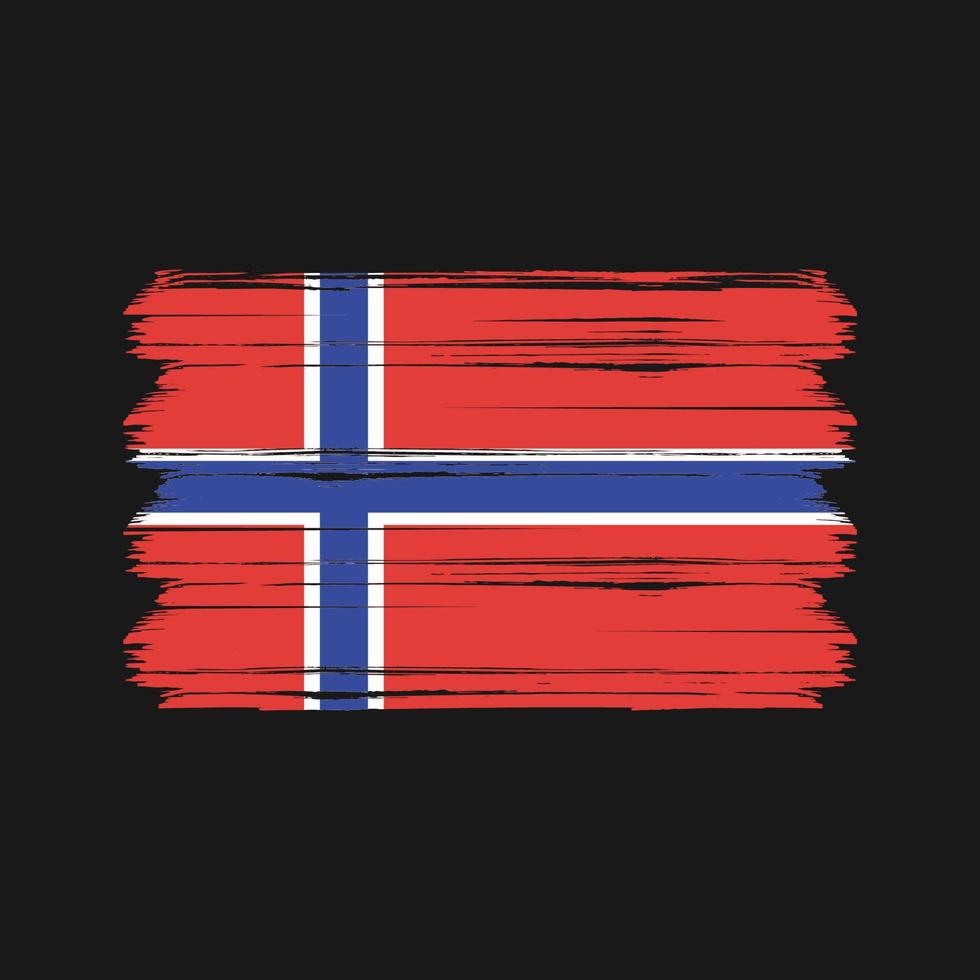 Norwegen-Flaggenvektor. Nationalflagge vektor