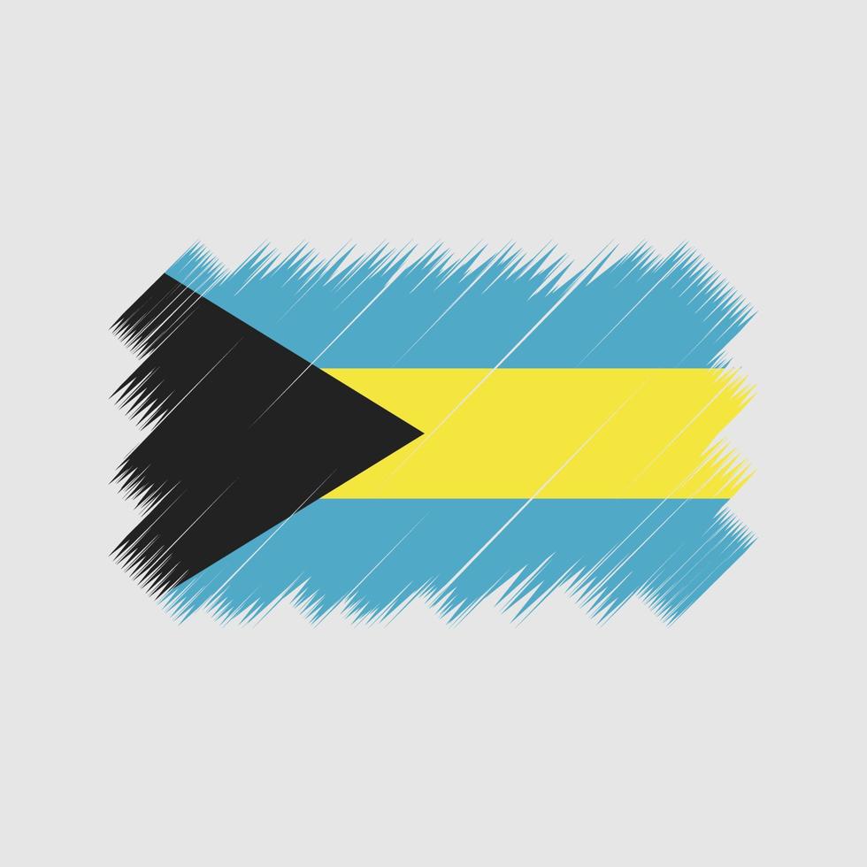 Pinselvektor der Bahamas-Flagge. Nationalflagge vektor