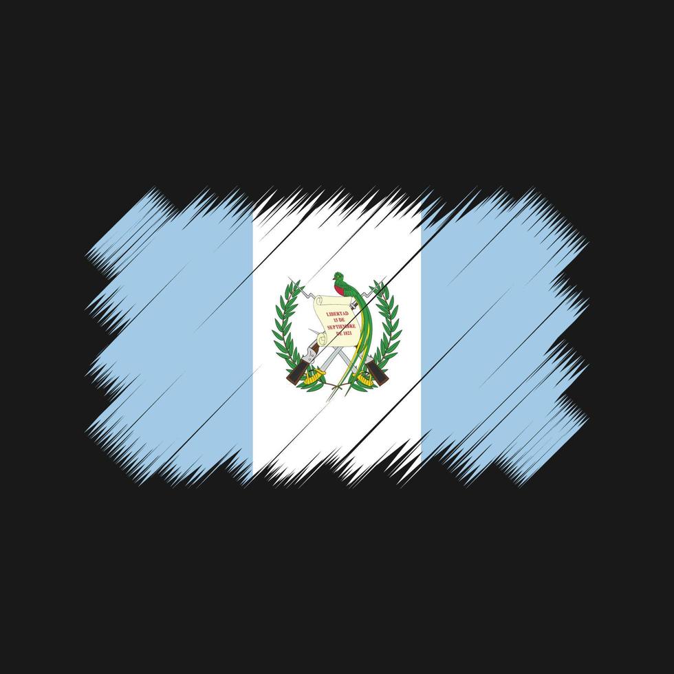 guatemala flag pinselvektor. Nationalflagge vektor