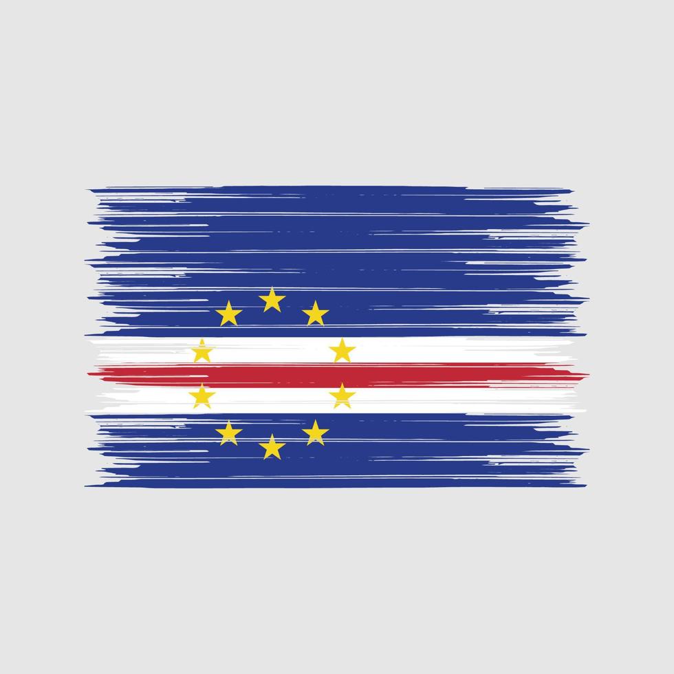 Kap Verde flagga borste. National flagga vektor