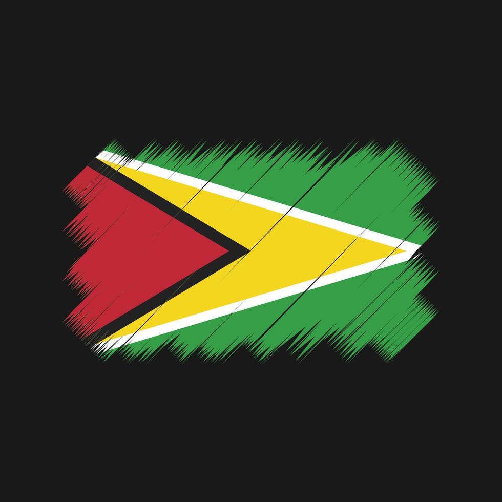 guyana flagga borste vektor. National flagga vektor