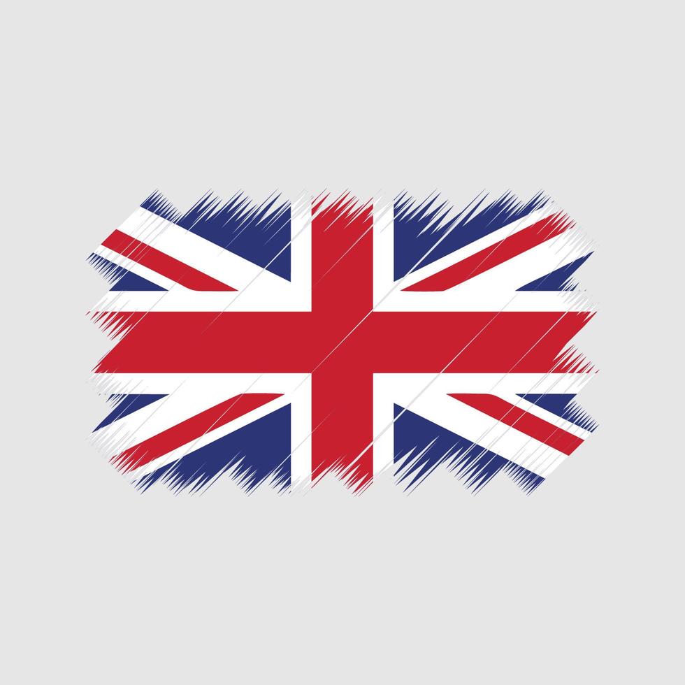 Flaggenvektor des Vereinigten Königreichs. Nationalflagge vektor