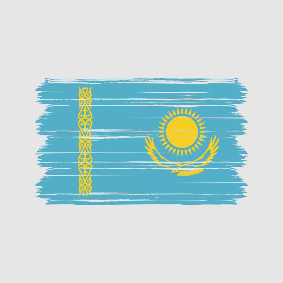 kazakstan flagga vektor. National flagga vektor