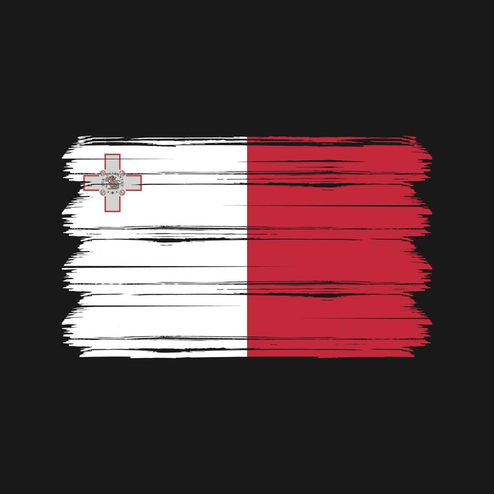 Malta-Flaggenvektor. Nationalflagge vektor
