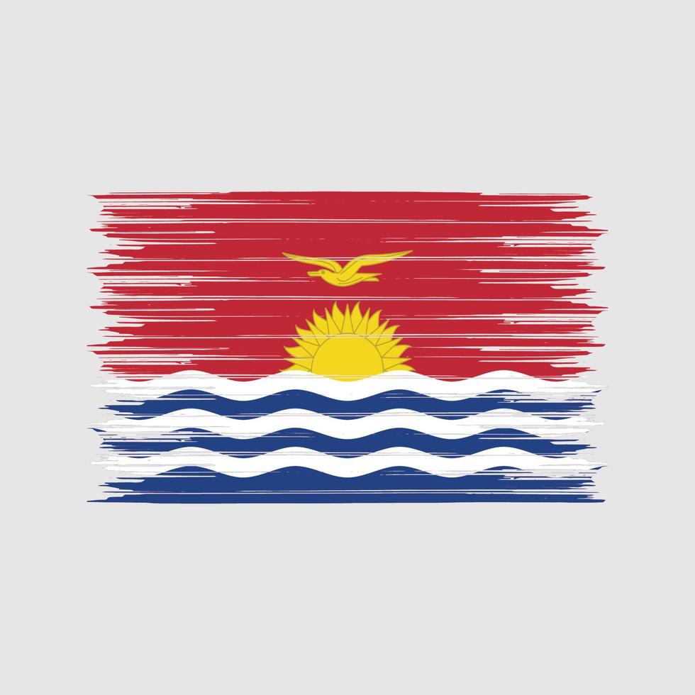 kiribati flagga borste. National flagga vektor