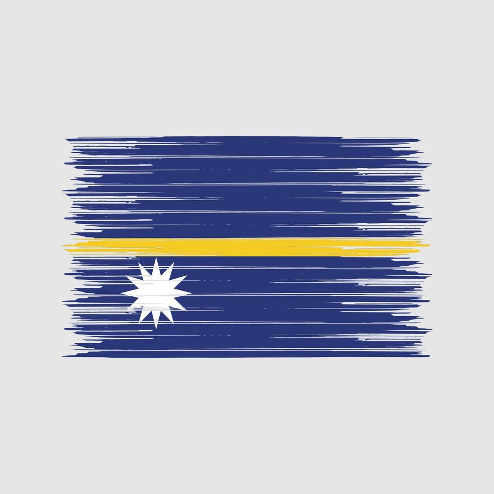 Bürste der Nauru-Flagge. Nationalflagge vektor