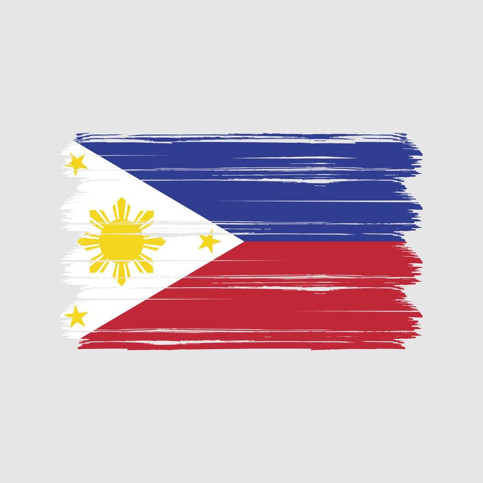 Filippinernas flagga vektor. National flagga vektor