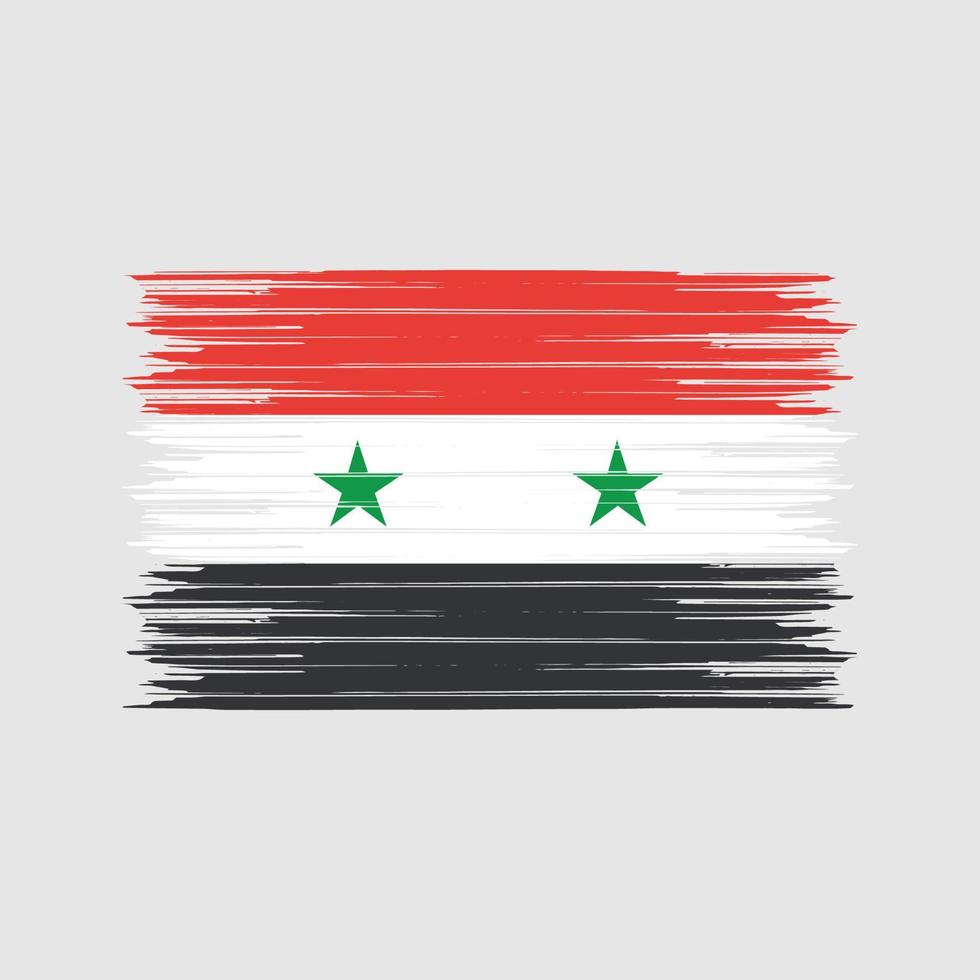 syrien flaggborste. National flagga vektor