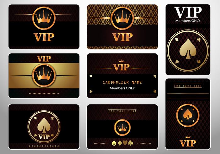 Set med VIP-kort Casino Royale vektor