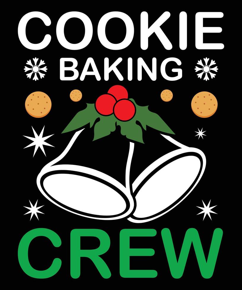 Cookie-Backen-Crew-Vektor-T-Shirt-Design-Vorlage vektor