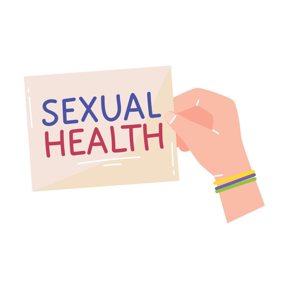 Etikett für sexuelle Gesundheit vektor