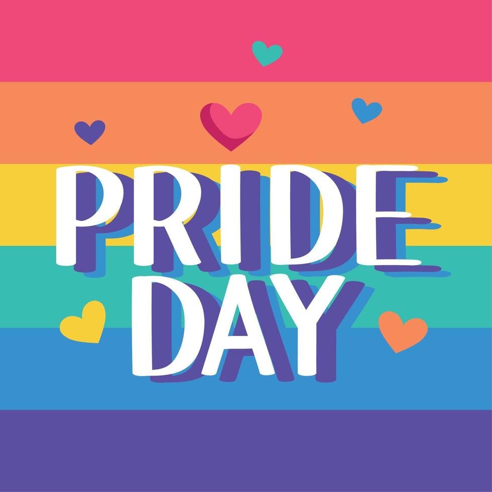 Pride-Day-Schriftzug vektor