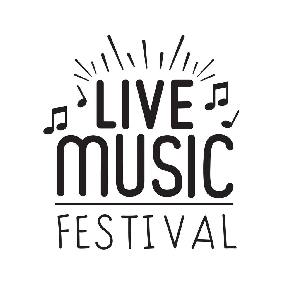 Live-Musikfestival-Schriftzug vektor