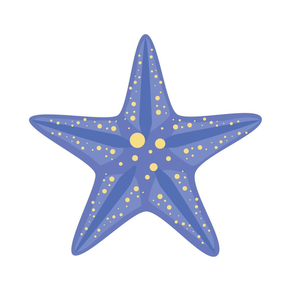 blå sjöstjärna Havsliv vektor