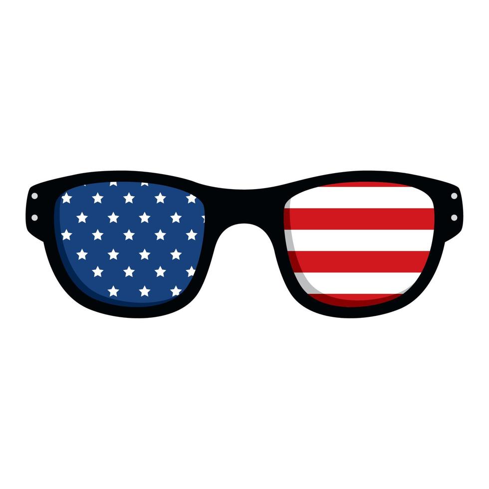 Usa-Flagge in Sonnenbrille vektor