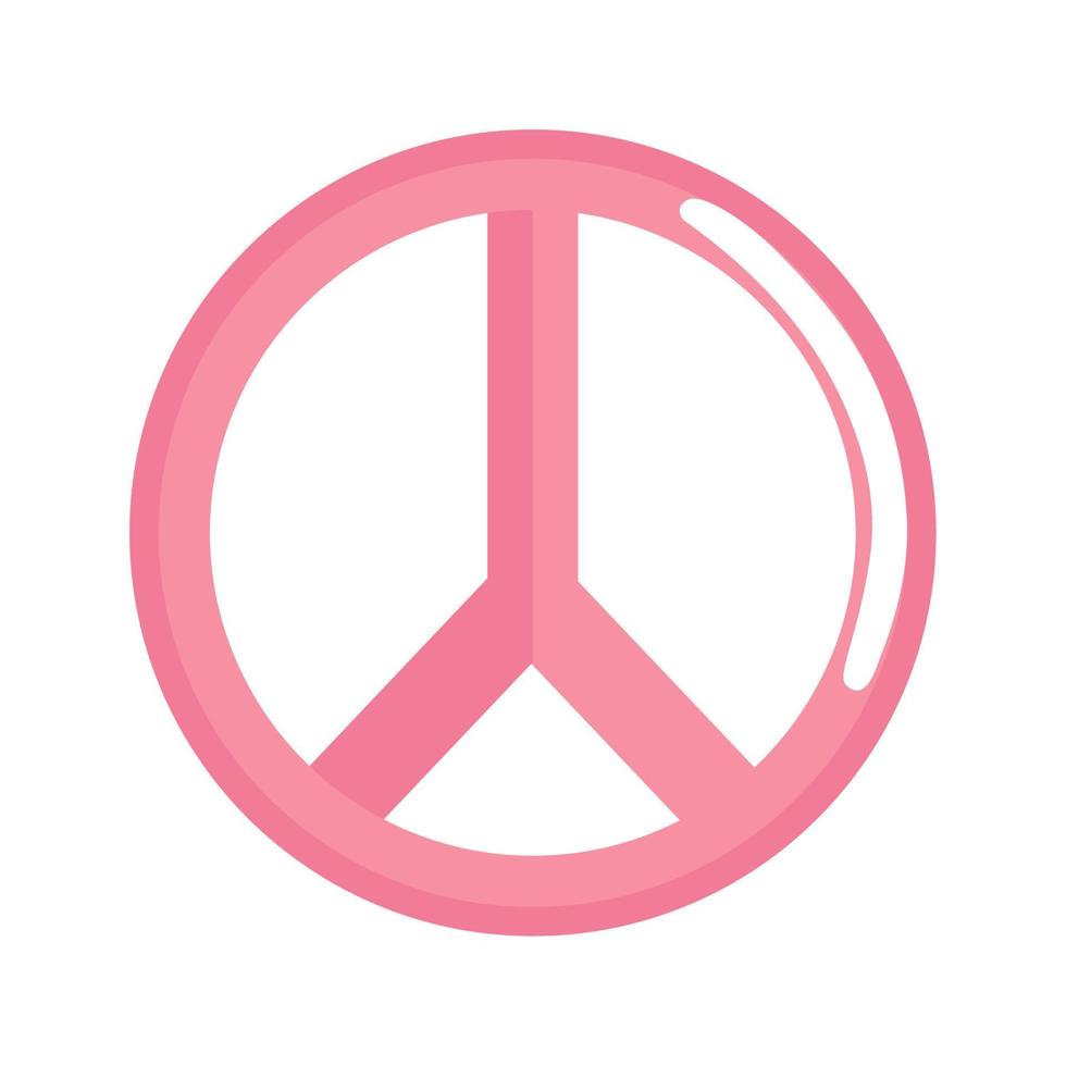 Friedenssymbol im Hippie-Stil vektor