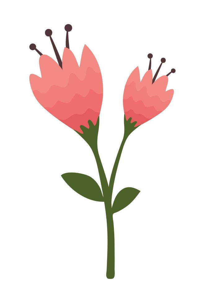 rosa ro blommor trädgård vektor