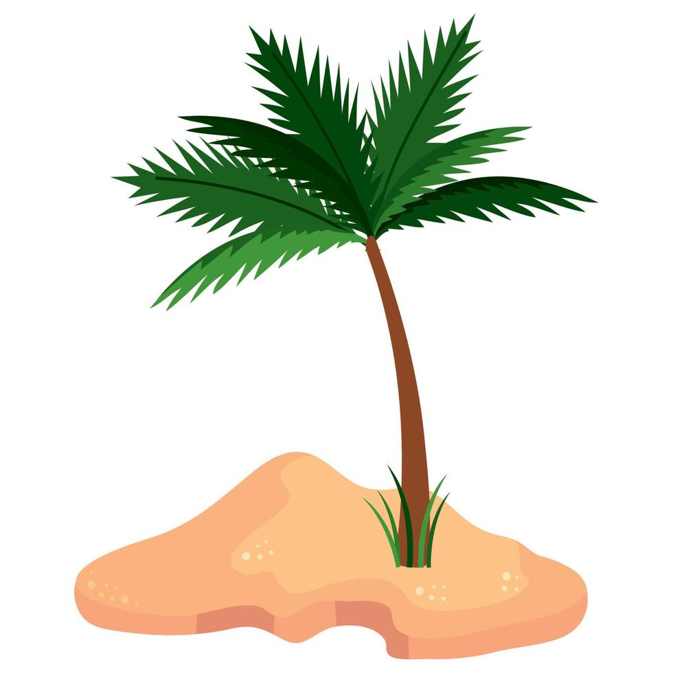 Sandstrand und Palmen vektor