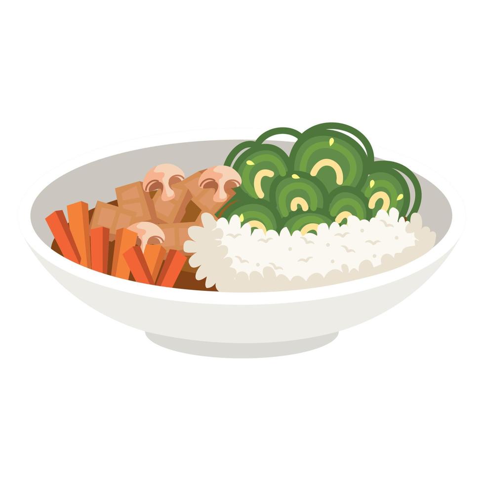 curry ris japansk mat vektor
