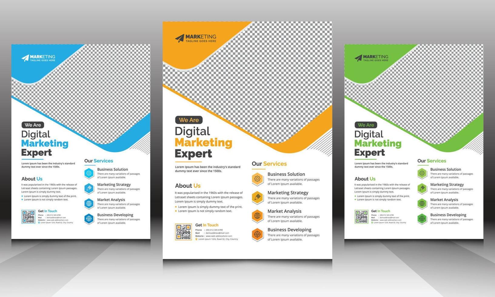 Modernes Corporate Business Flyer Broschüren-Vorlagendesign, abstraktes Flyer-Broschüren-Cover-Vektordesign, Jahresbericht, Geschäftsvorschlag, Promotion, Werbung, Veröffentlichungslayout vektor