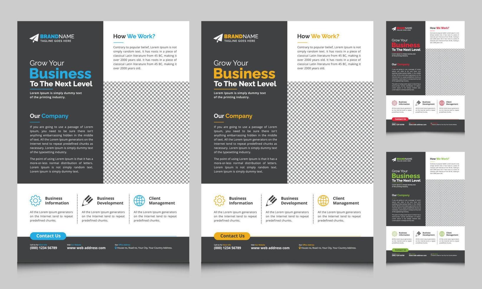 Modernes Corporate Business Flyer Broschüren-Vorlagendesign, abstraktes Flyer-Broschüren-Cover-Vektordesign, Jahresbericht, Geschäftsvorschlag, Promotion, Werbung, Veröffentlichungslayout vektor