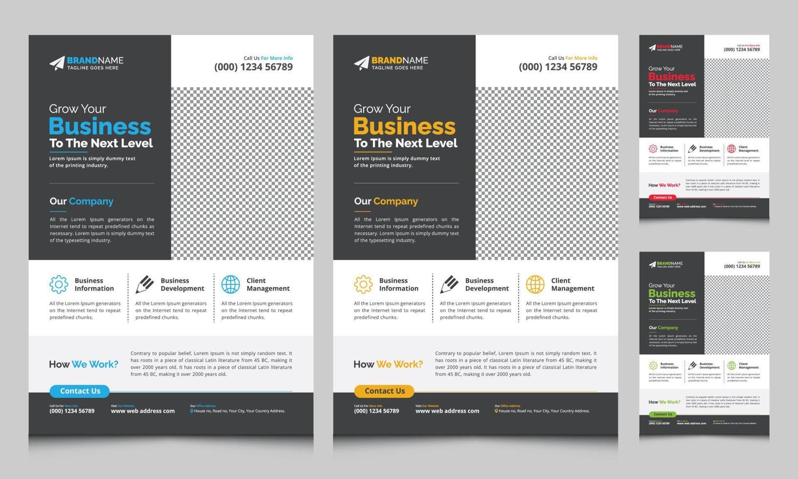 Modernes Corporate Business Flyer Broschüren-Vorlagendesign, abstraktes Flyer-Broschüren-Cover-Vektordesign, Jahresbericht, Geschäftsvorschlag, Promotion, Werbung, Veröffentlichungslayout vektor