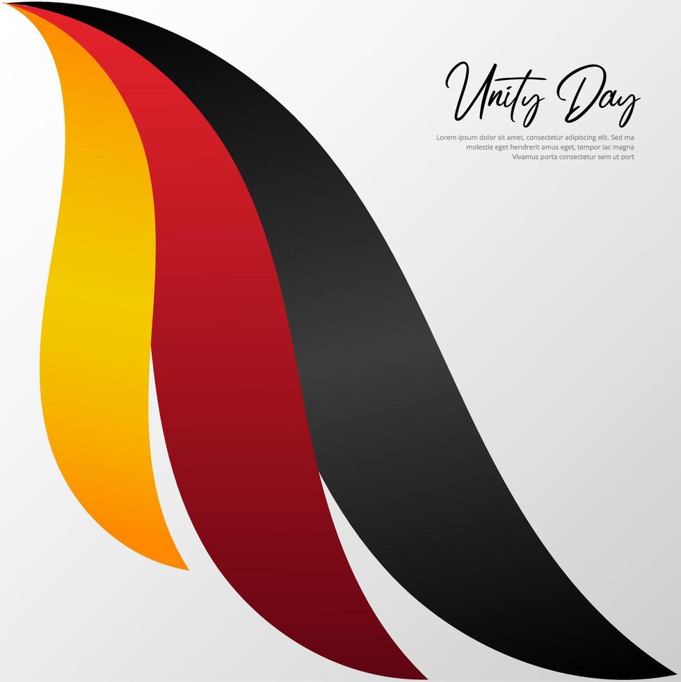 tysk enhet dag design vektor. firande oberoende dag design bakgrund med vågig flagga vektor