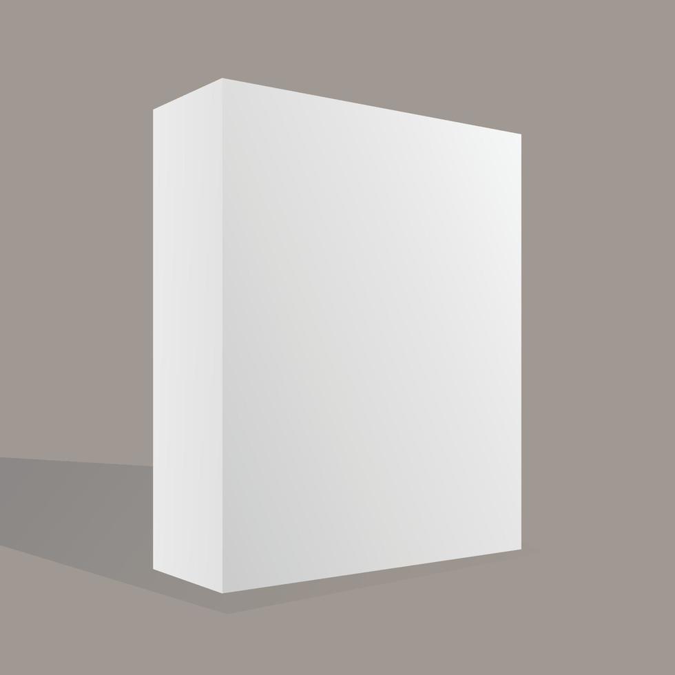 Box-Mock-up. realistische weiße verpackungsbox. vektor