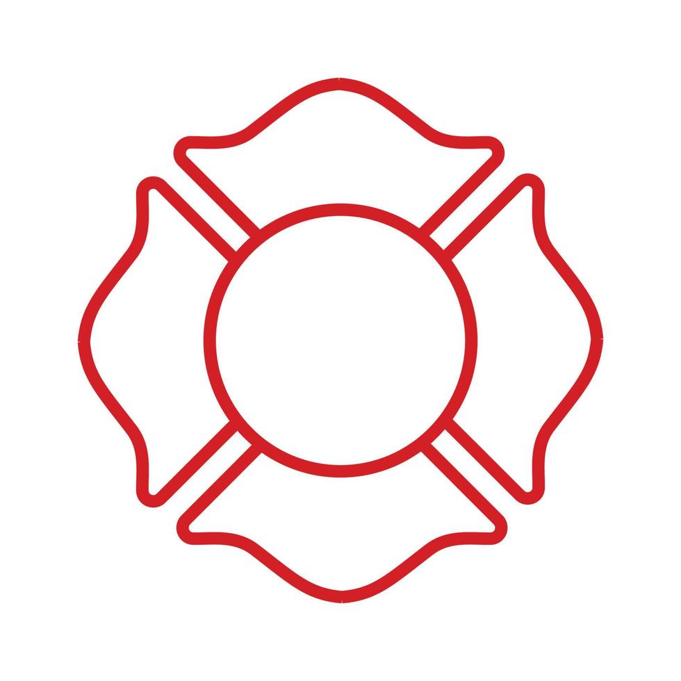 Illustration eines Feuerwehrabzeichens vektor