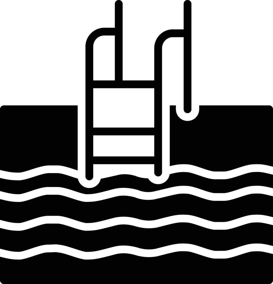 Schwimmbad-Glyphe-Symbol vektor