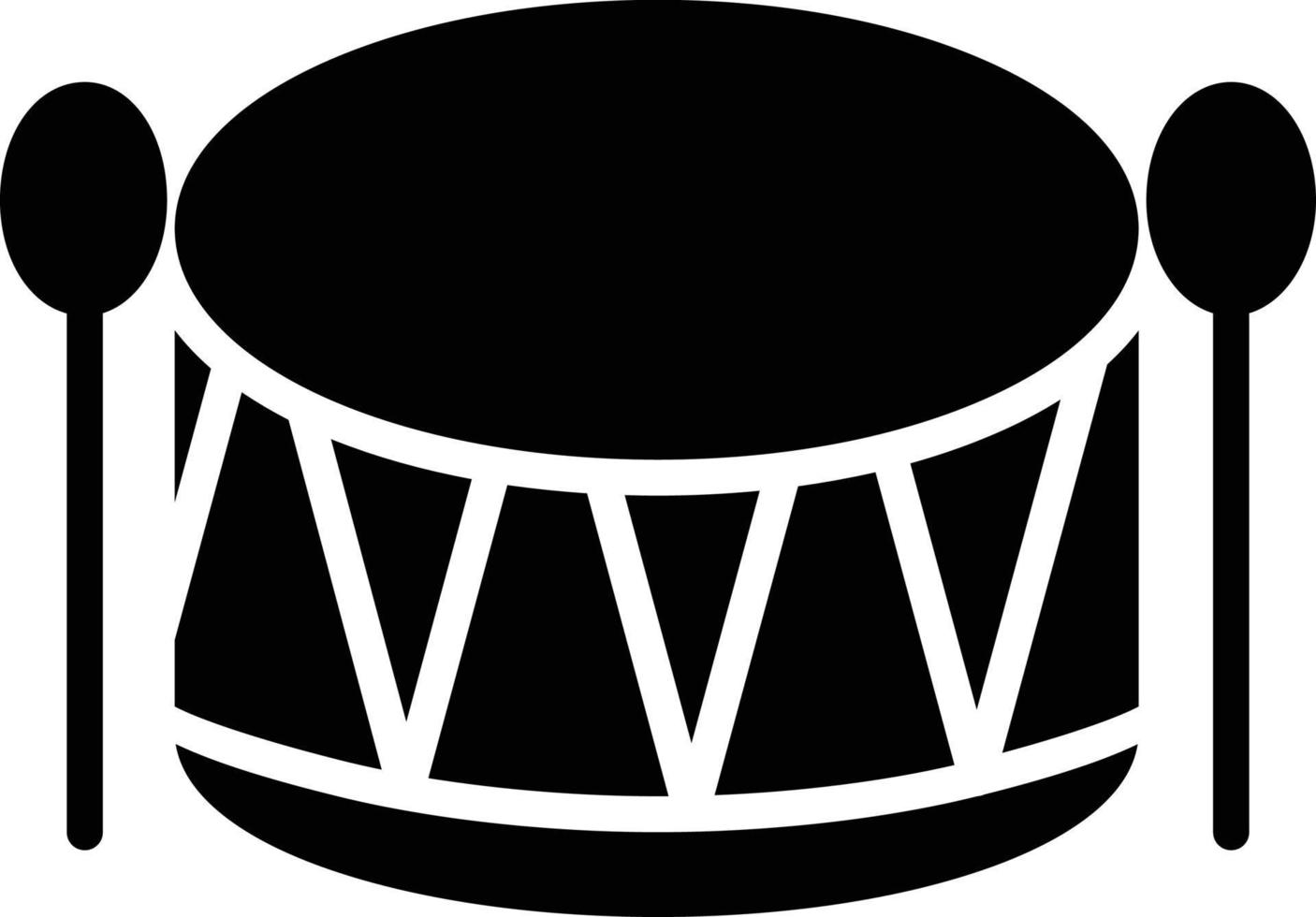 Drum-Kit-Glyphe-Symbol vektor